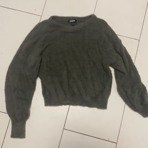 Fuzzy Express Forest Green Sweater